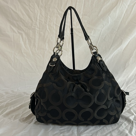 Coach Mia Opt Art Sateen Maggie Shoulder Bag Black #15757 - Picture 2 of 13